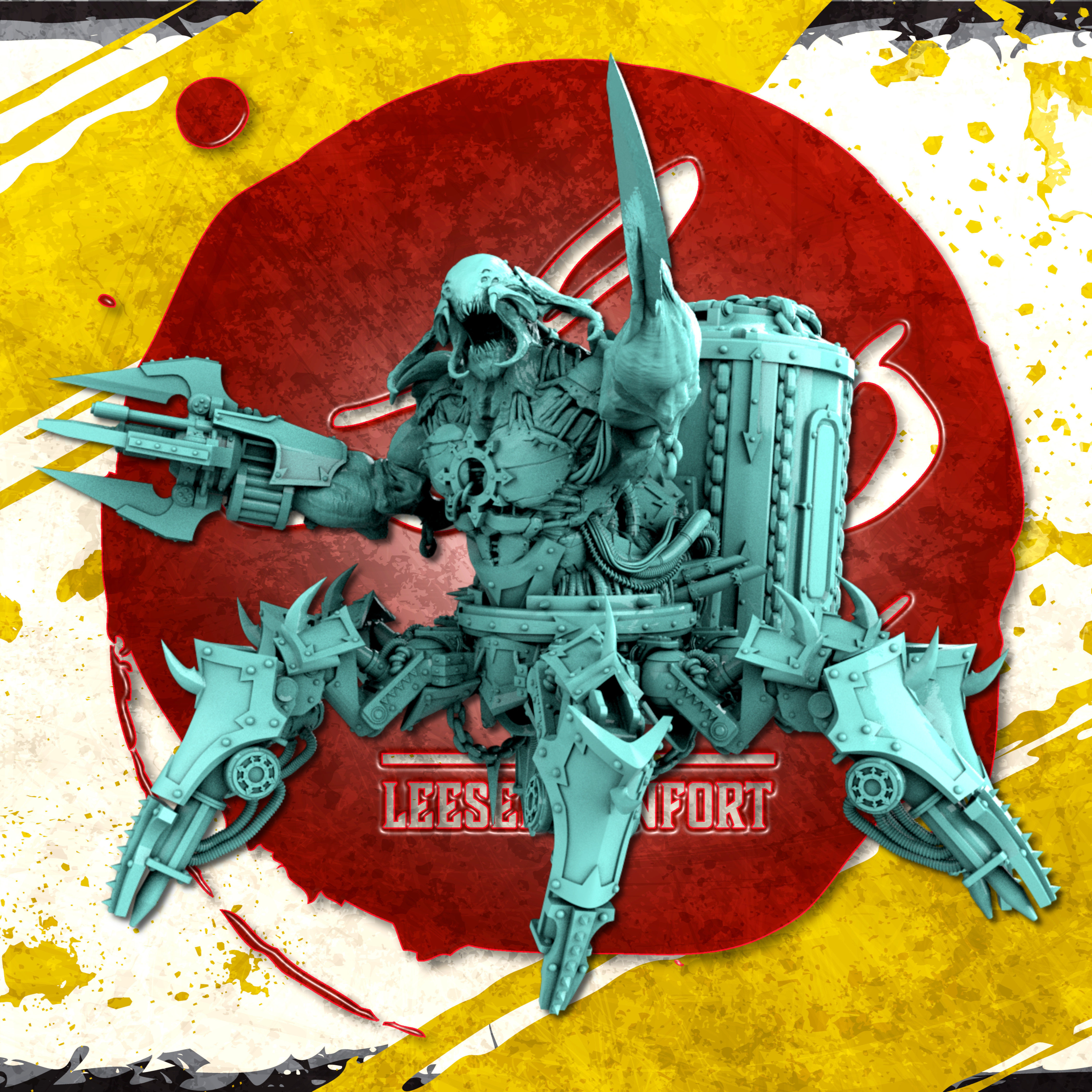 Demon Drider Mech 3D print model_3