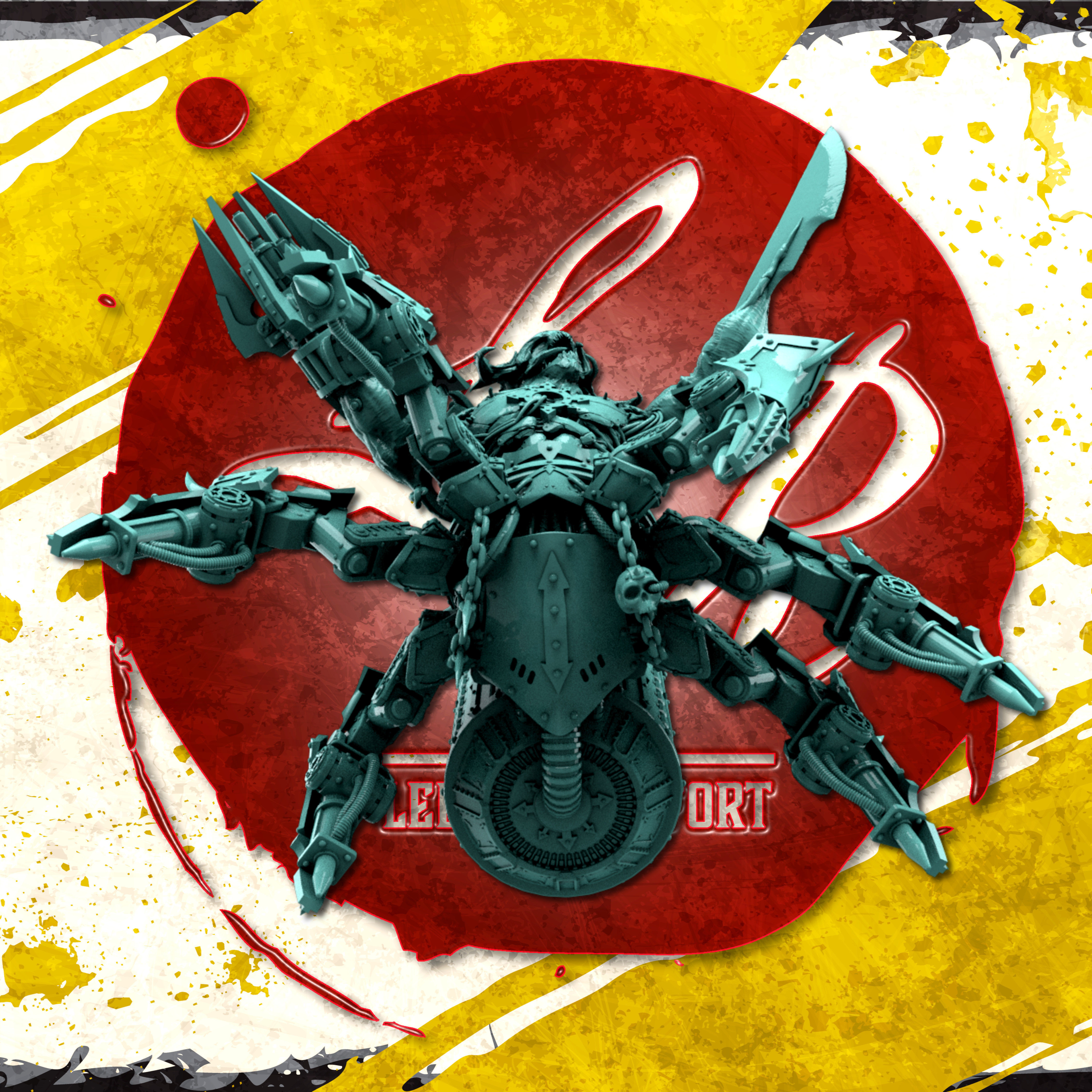 Demon Drider Mech 3D print model_5