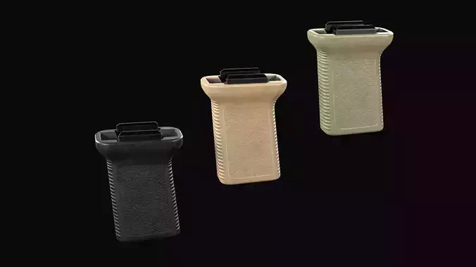 Vertical foregrip BCM GUNFIGHTER MOD 3 Low-poly 3D model