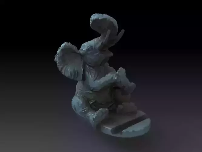 Elephant Baby Phone Holder  3D print model