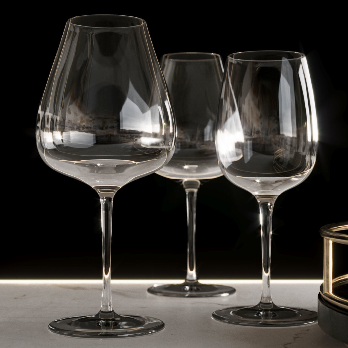 Wine Set 1 3D model_2