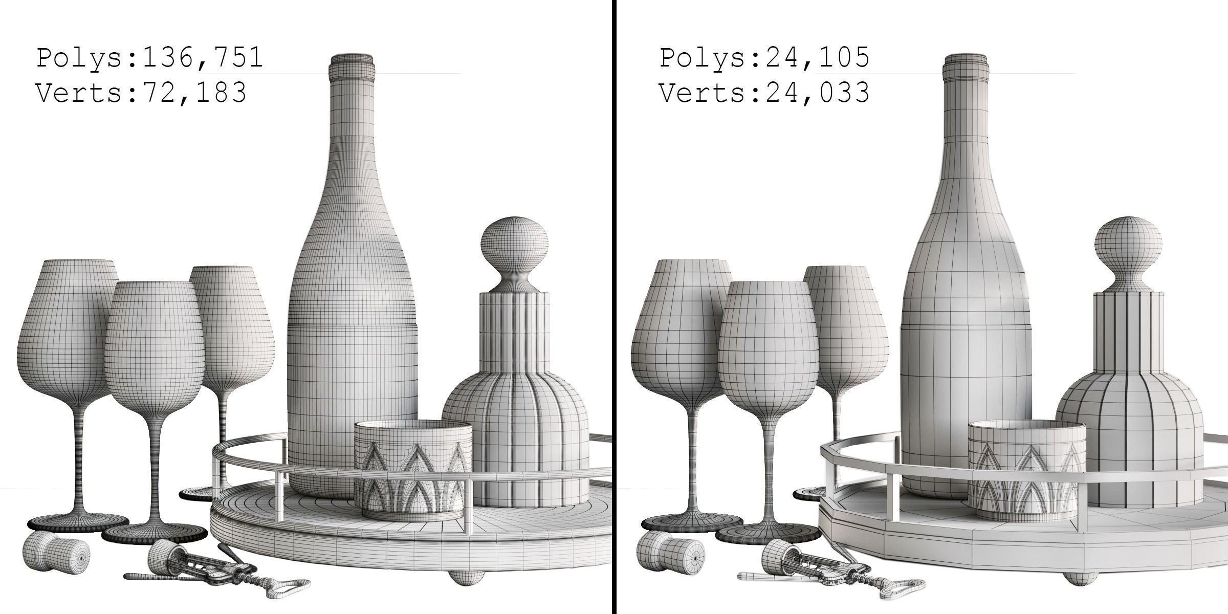 Wine Set 1 3D model_5