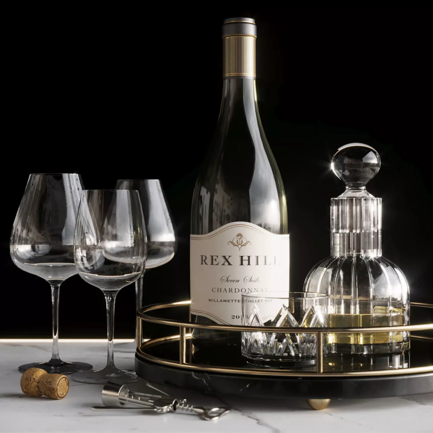 Wine Set 1 3D model_0