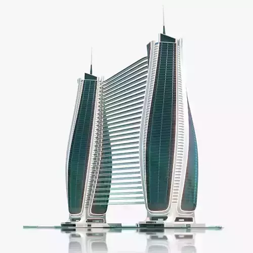 Futuristic Building Concept V1-01 3D model
