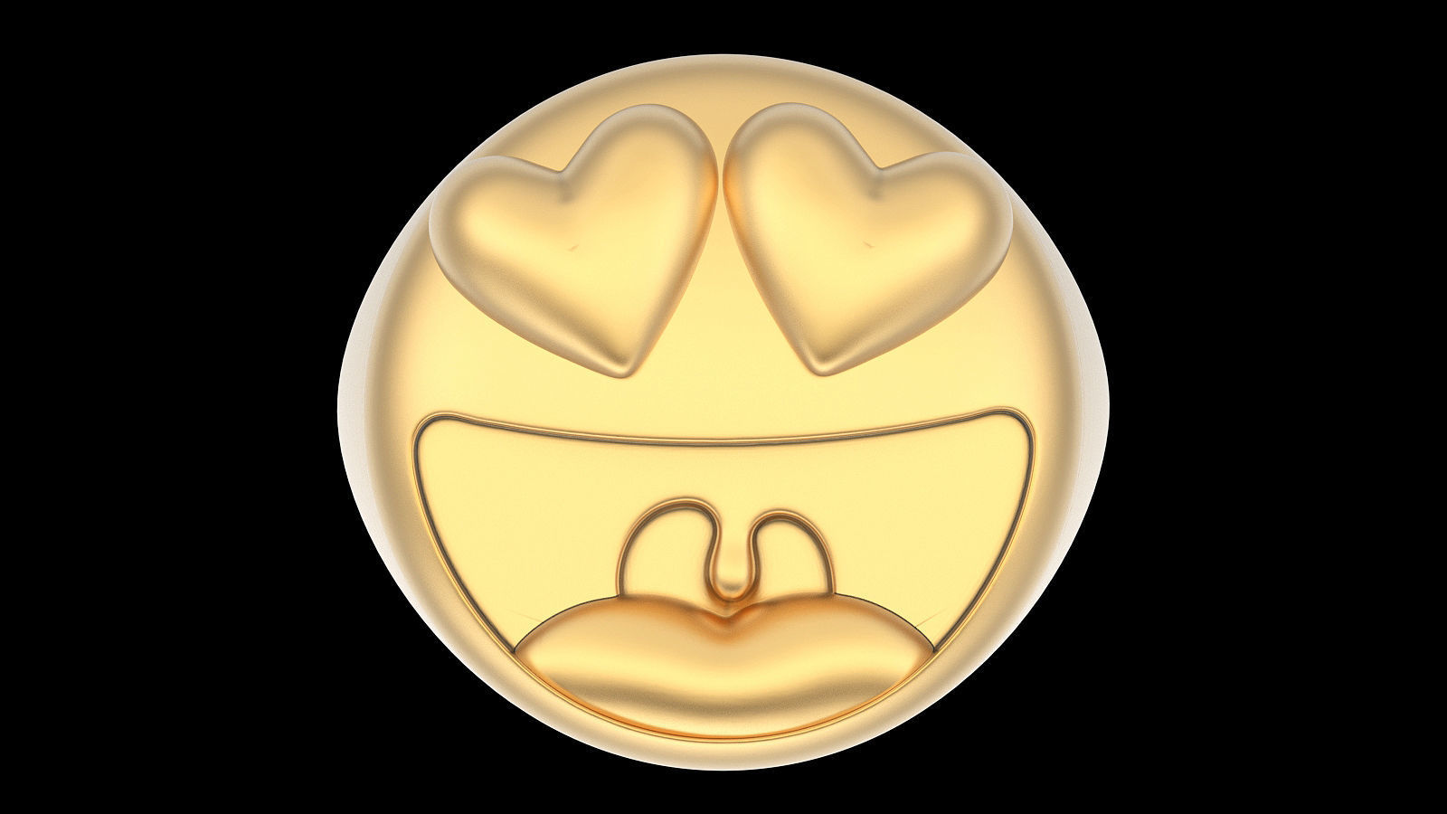 Emoji face comic ring silver gold jewelry 3D printable model 3D print model_1