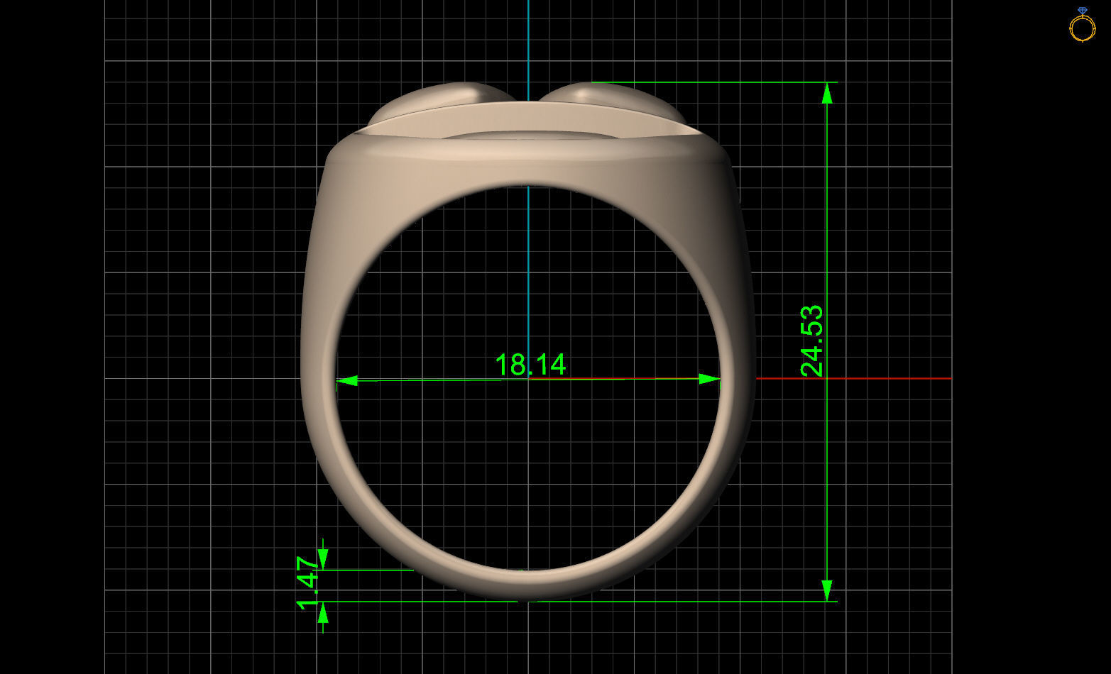 Emoji face comic ring silver gold jewelry 3D printable model 3D print model_8