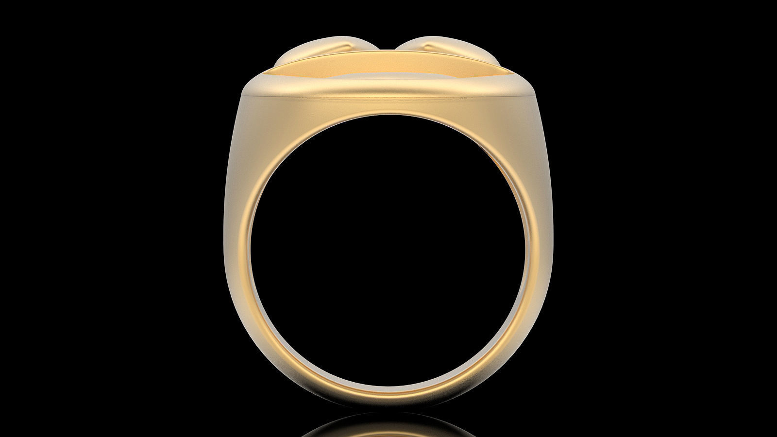 Emoji face comic ring silver gold jewelry 3D printable model 3D print model_4