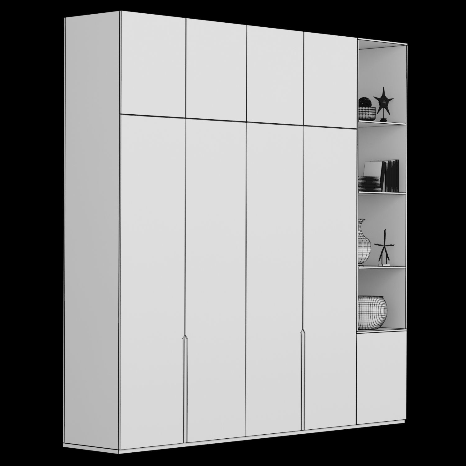 Furniture shelf 005 3D model_4