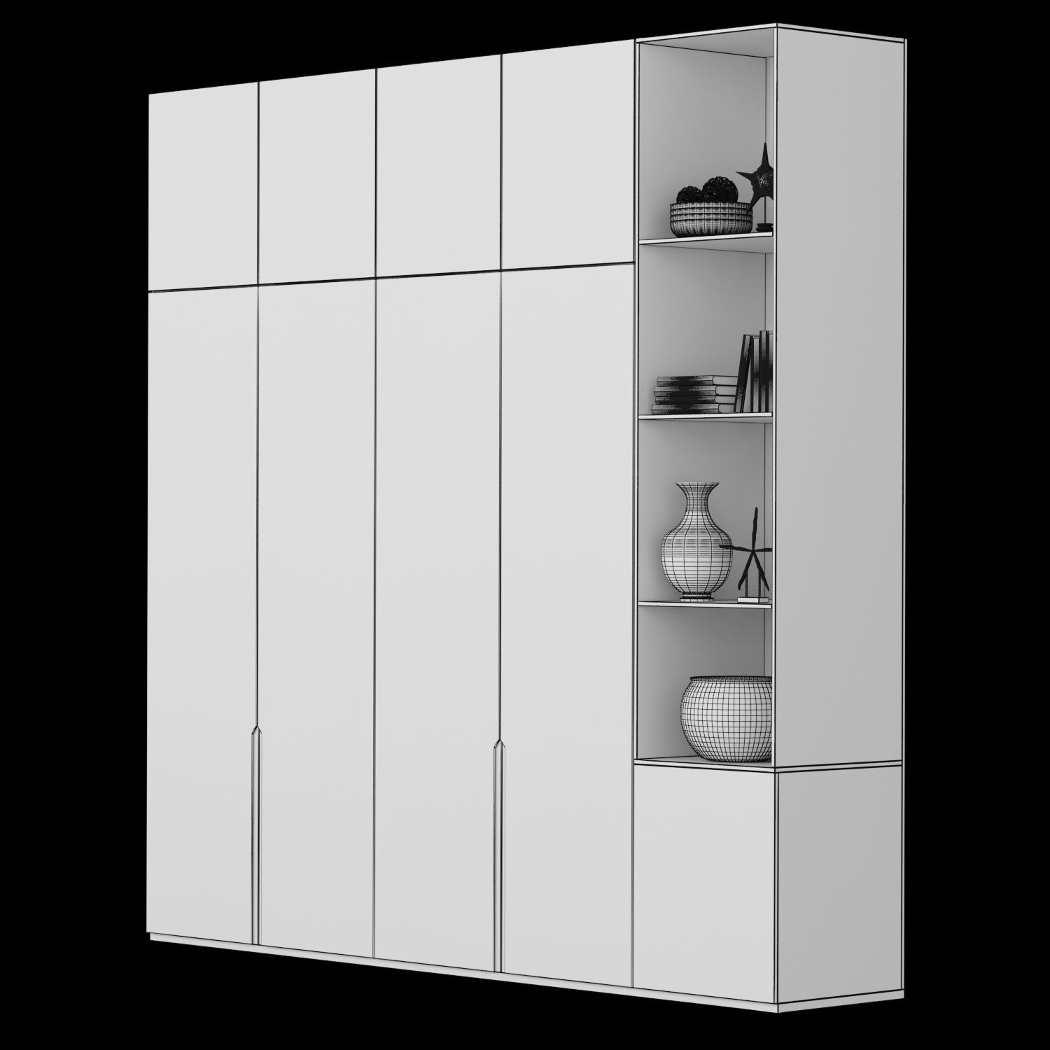 Furniture shelf 005 3D model_5