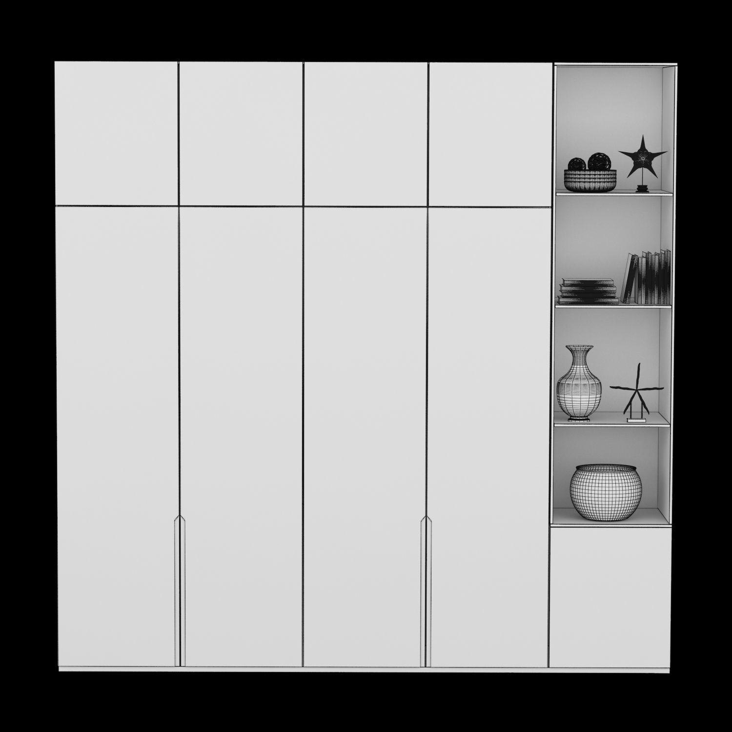 Furniture shelf 005 3D model_3