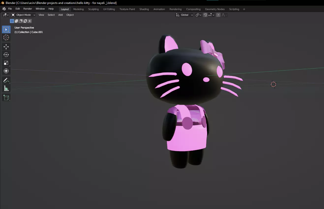 Hello kitty 3D model_0