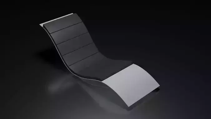 Black and white lying chair lounge 