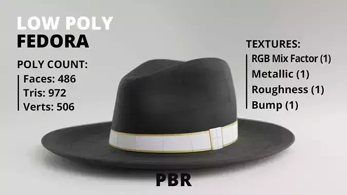 Realistic Subdivision-Ready Fedora