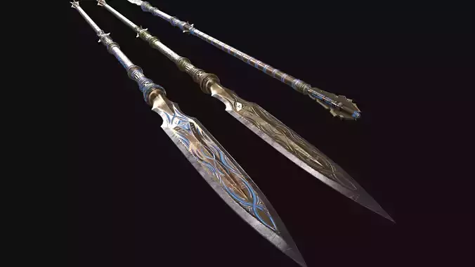 Lance Melee Weapon Low-poly 3D model