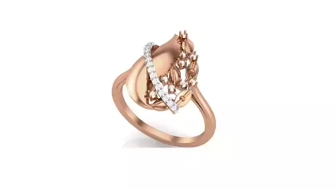 Women Ring Earrings Pendant set 3dm stl 3mf glb render details