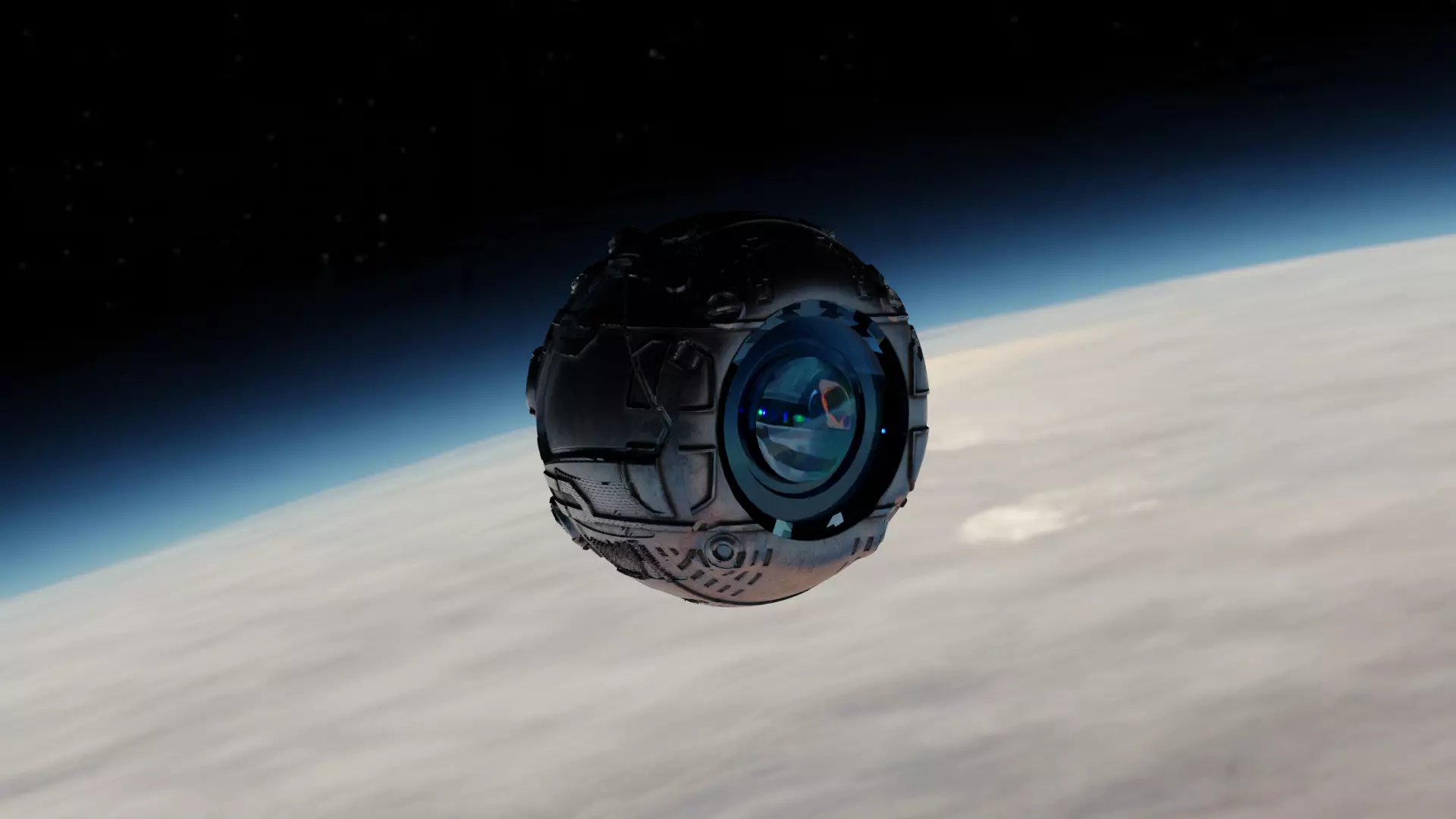 High poly sci-fi vehicle with interior Free 3D model