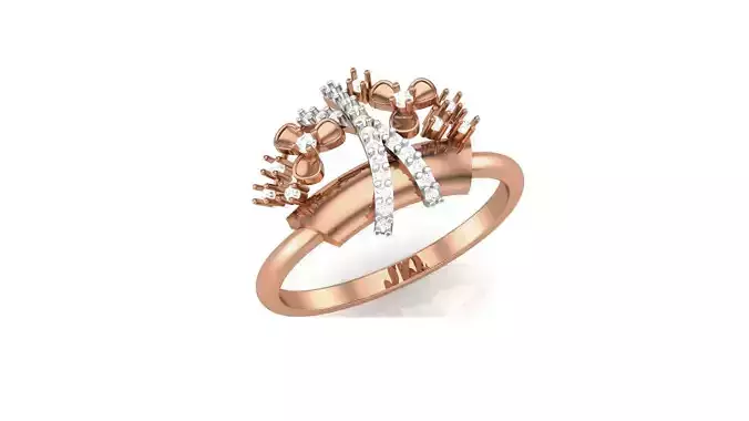 Women Ring Earrings Pendant set 3dm stl 3mf glb render details