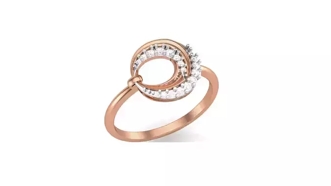 Women Ring Earrings Pendant set 3dm stl 3mf glb render details