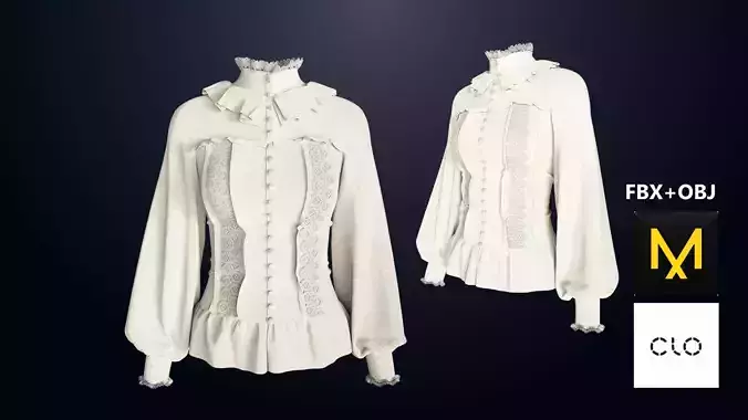 Retro Blouse Marvelous Designer