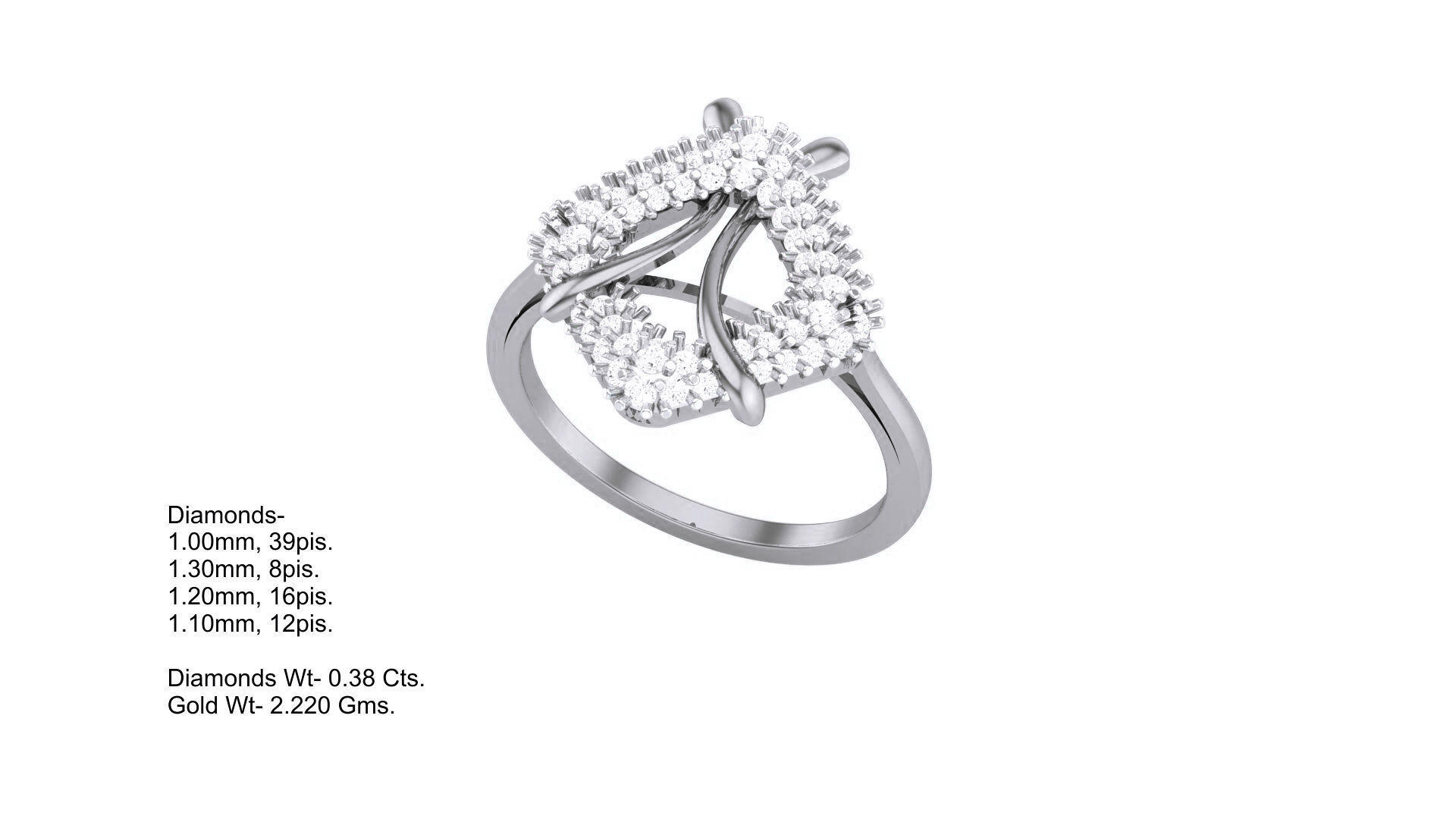 Women Ring Earrings Pendant set 3dm stl 3mf glb render details 3D print model_17