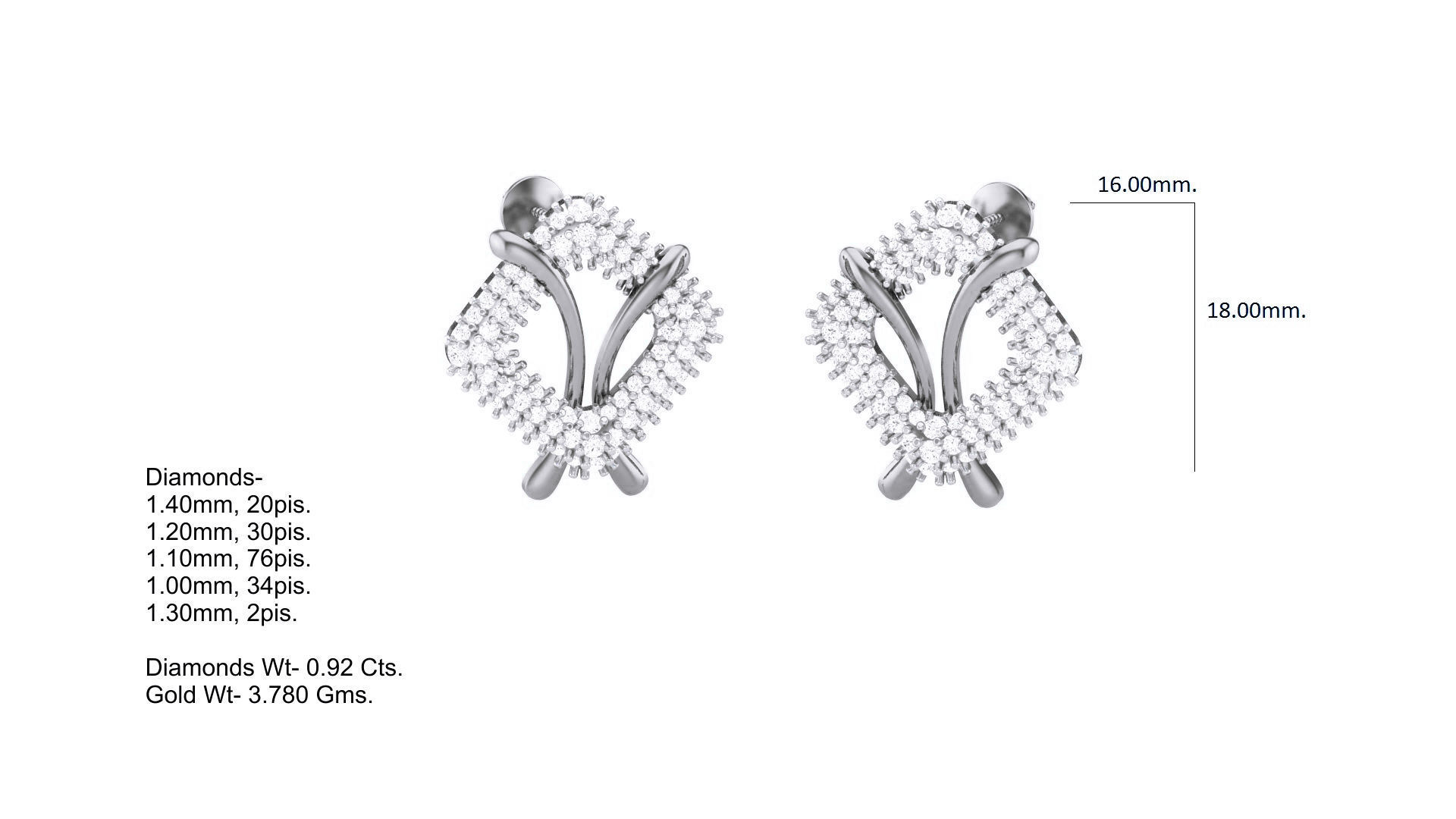 Women Ring Earrings Pendant set 3dm stl 3mf glb render details 3D print model_10