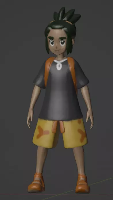 Hau pokemon trainer 3D print model