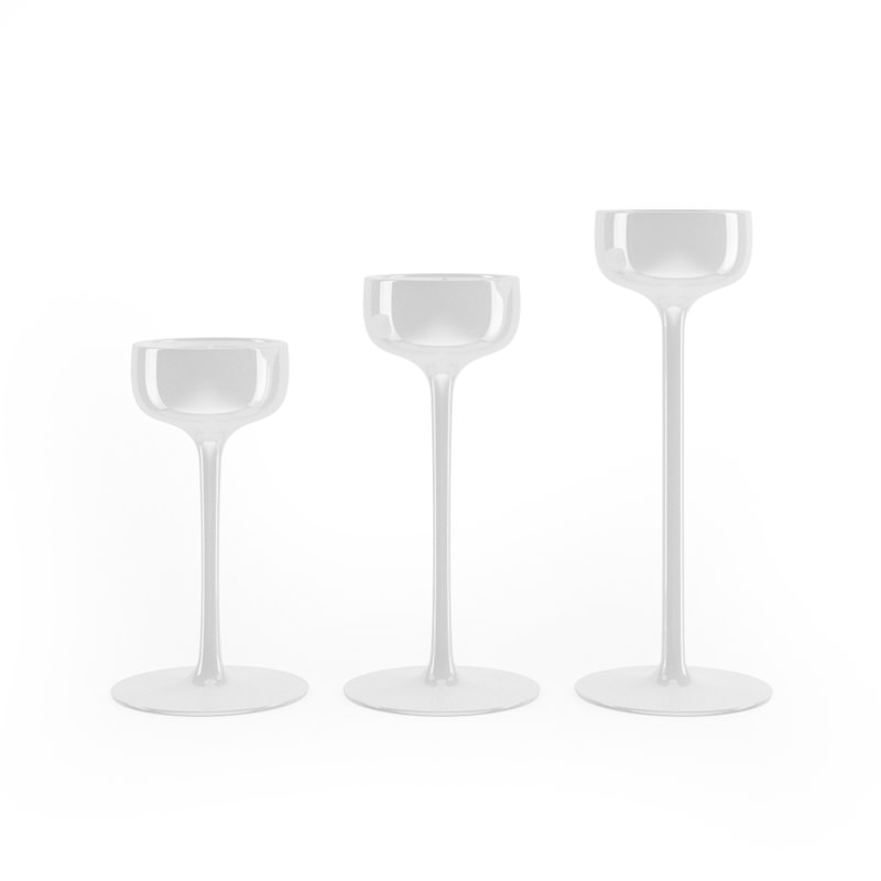 White Candlesticks 3D model_1
