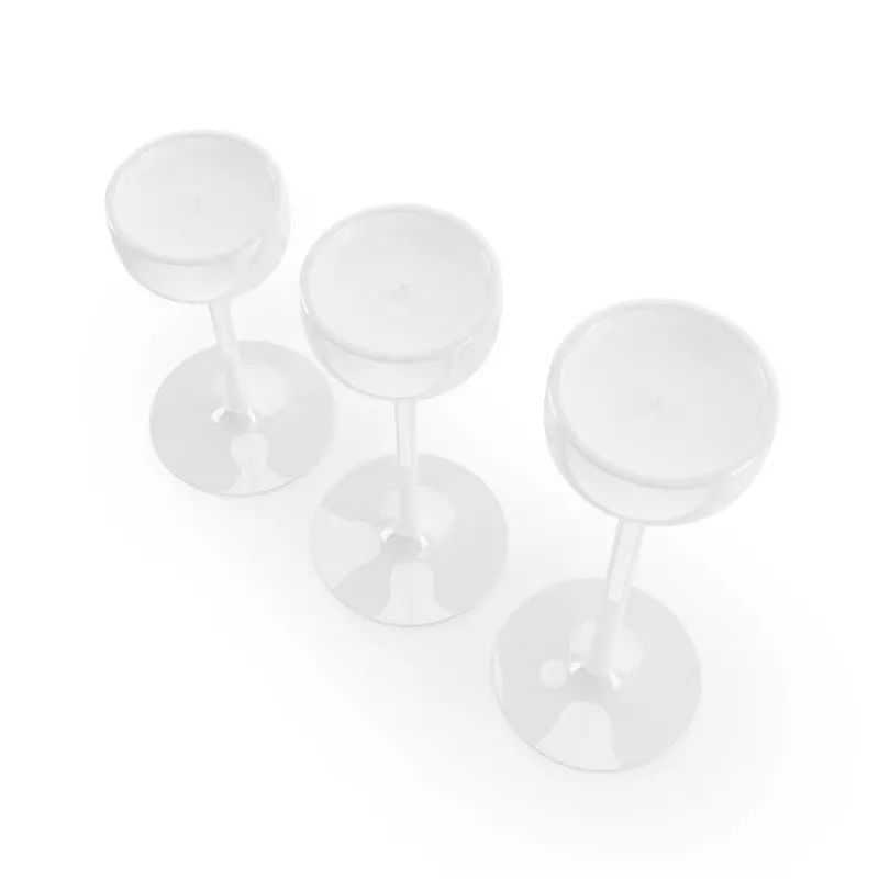 White Candlesticks 3D model_0