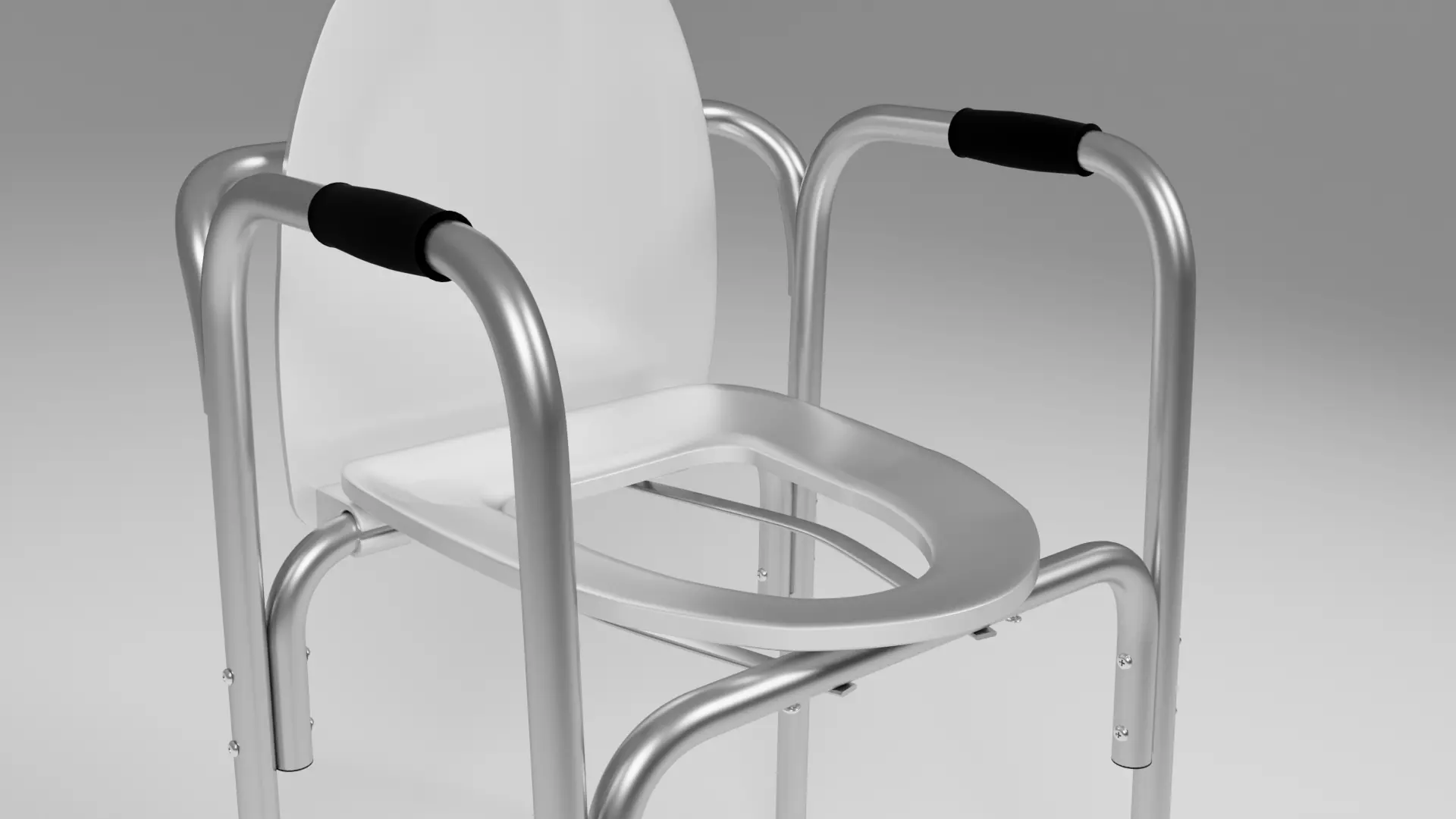 Toilet seat riser for elderly handicapped injured 3D model_0