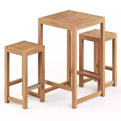 NAMMARO Bar table and 2 bar stools IKEA 3D model