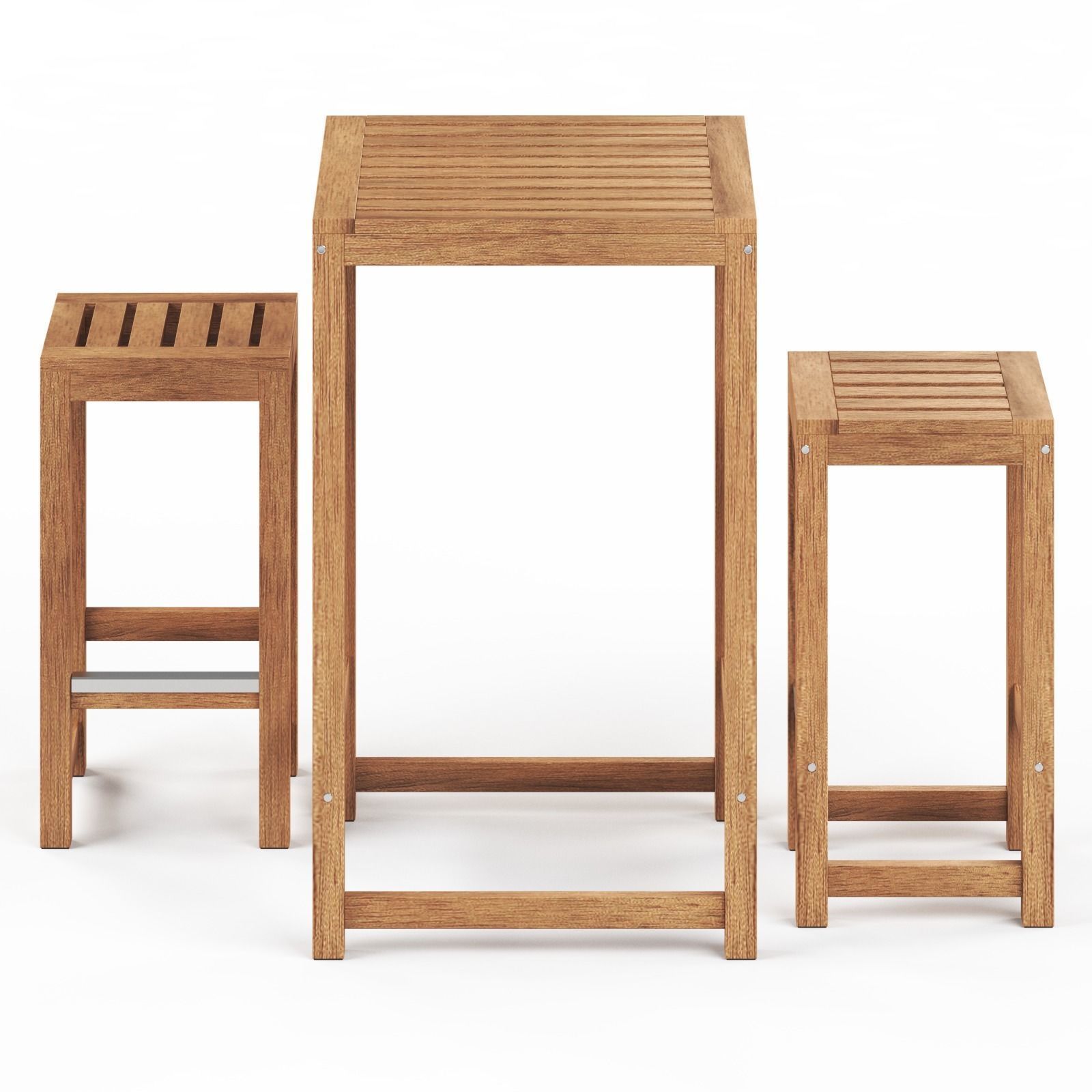 NAMMARO Bar table and 2 bar stools IKEA 3D model_1