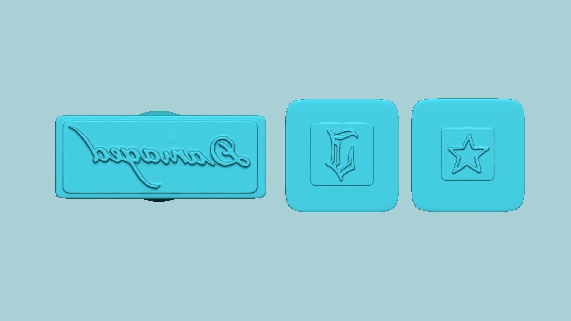 Joker Facial Tattoo Stamps - Cosplay STL Printable 3D print model_2