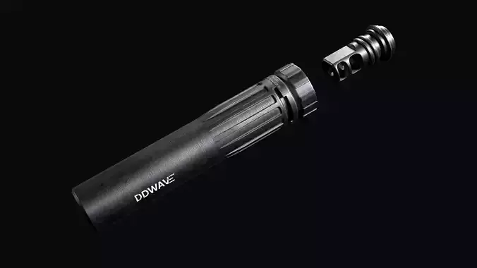 Suppressor Daniel Defence Wave QD Low-poly 3D model