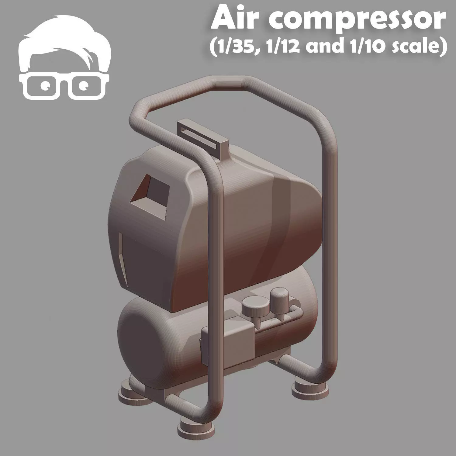 Air Compressor - inc scaled files for diorama and action figures 3D print model