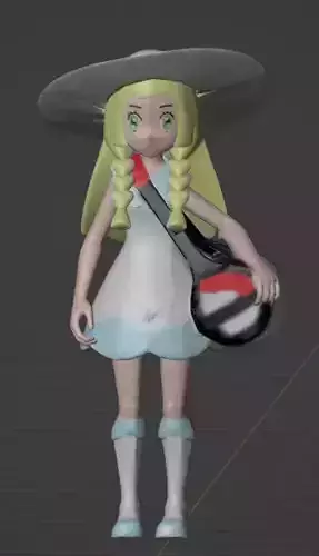 Lillie pokemon trainer  3D print model