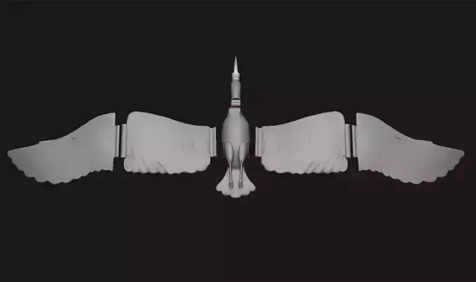 Great Egret  Mechanical Bird Free 3D print model