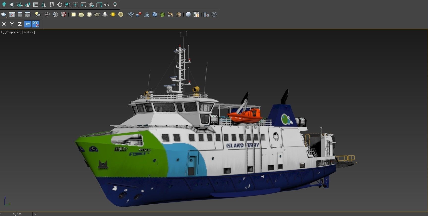 Ro-Pax Ferry  3D model_14