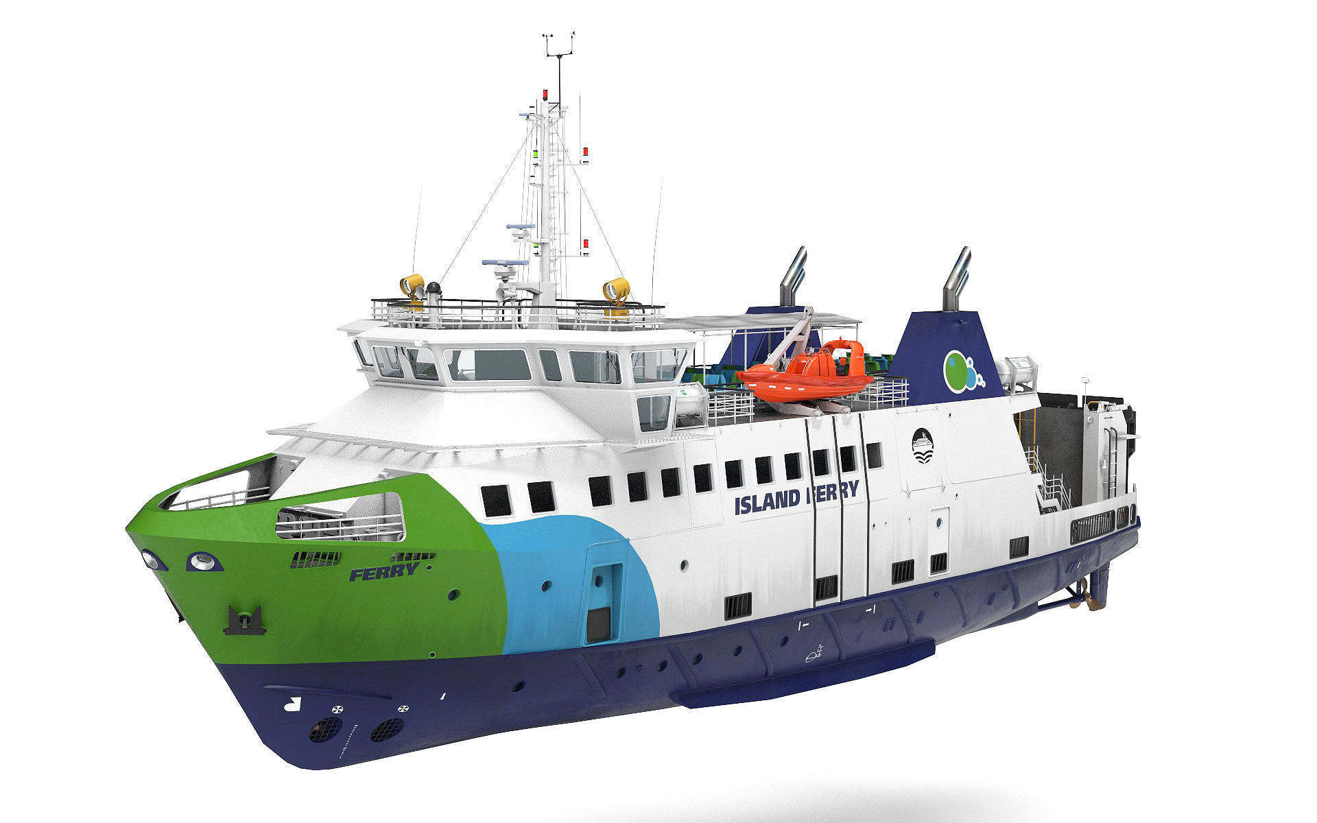 Ro-Pax Ferry  3D model_4