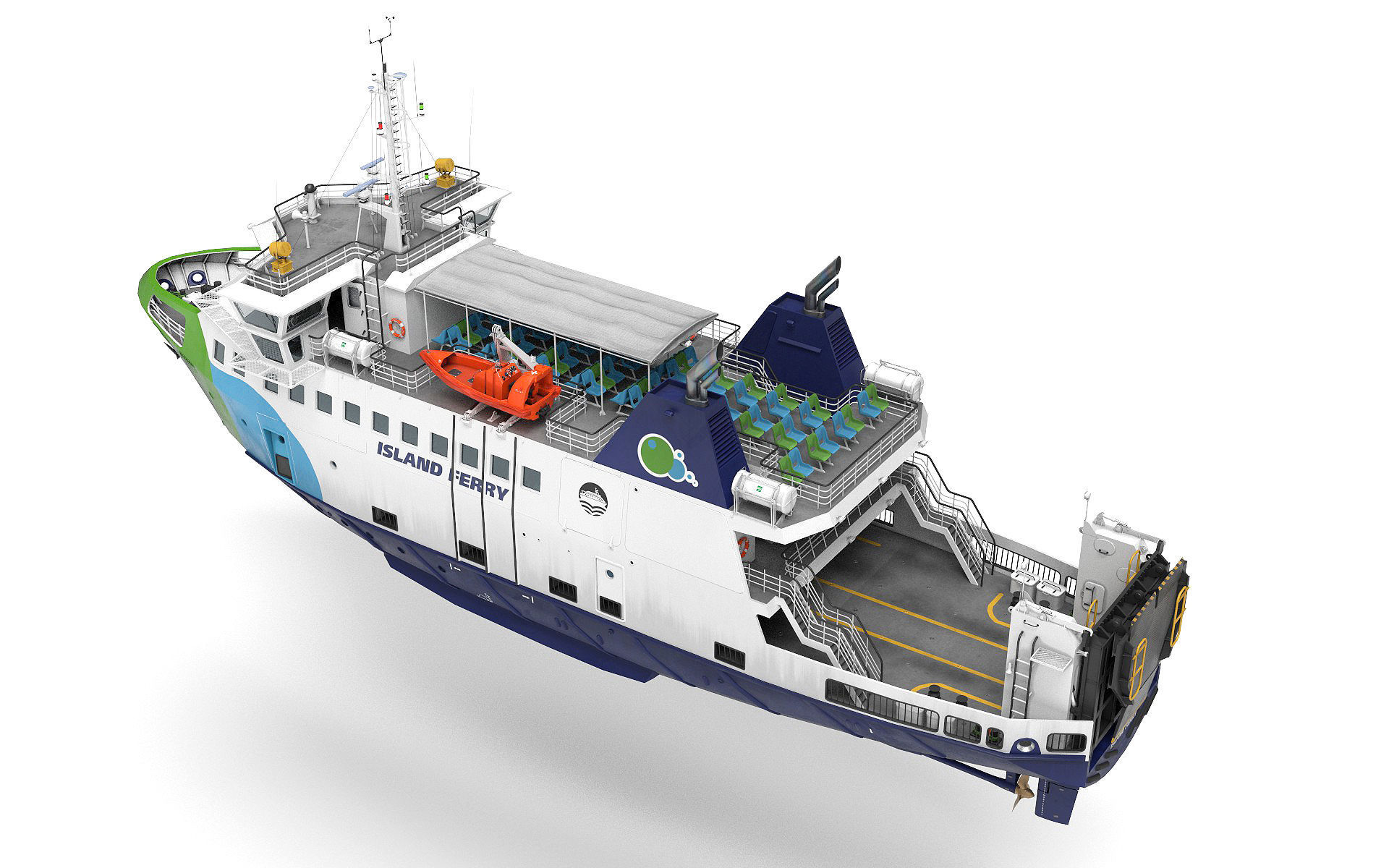 Ro-Pax Ferry  3D model_6
