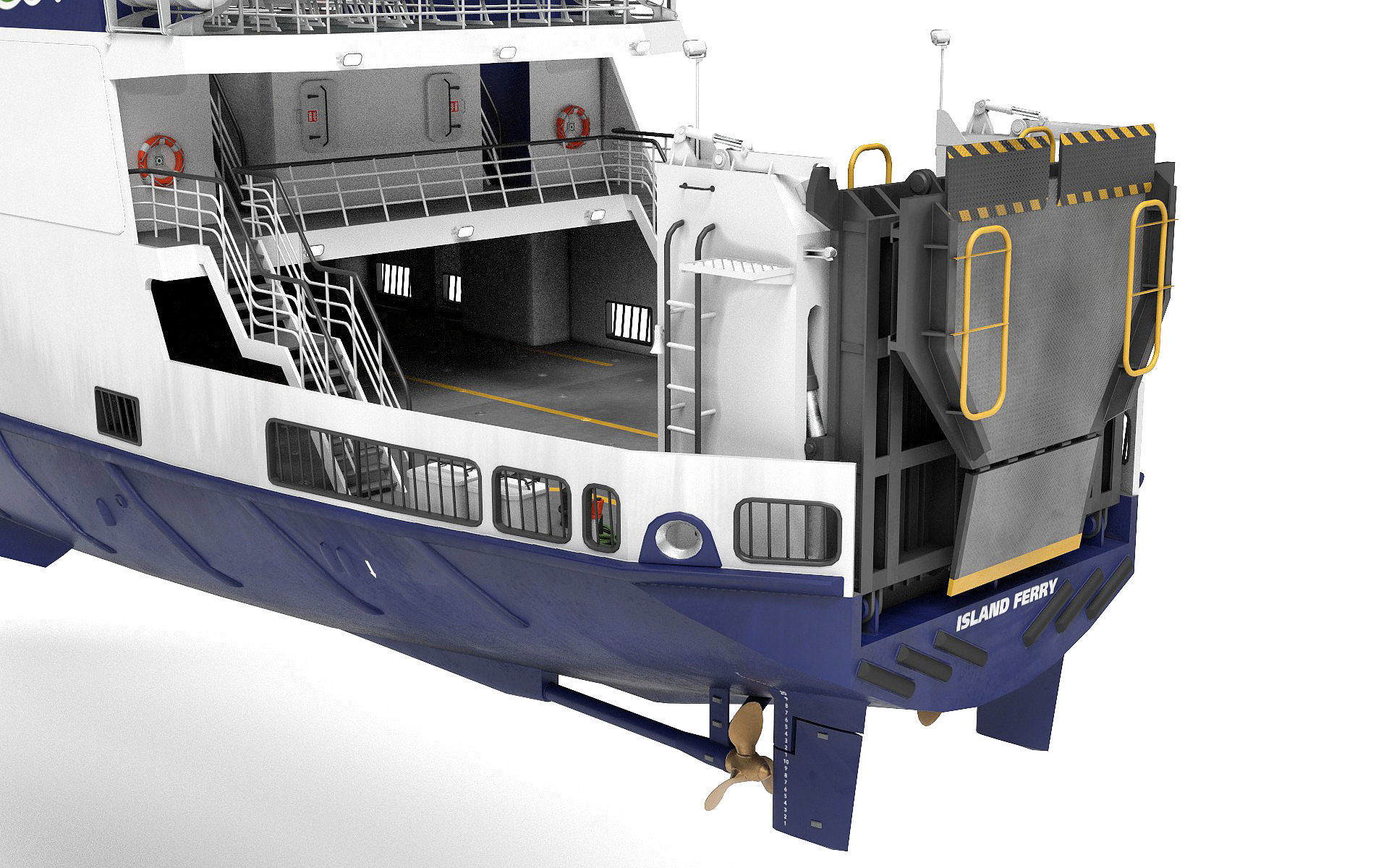 Ro-Pax Ferry  3D model_7
