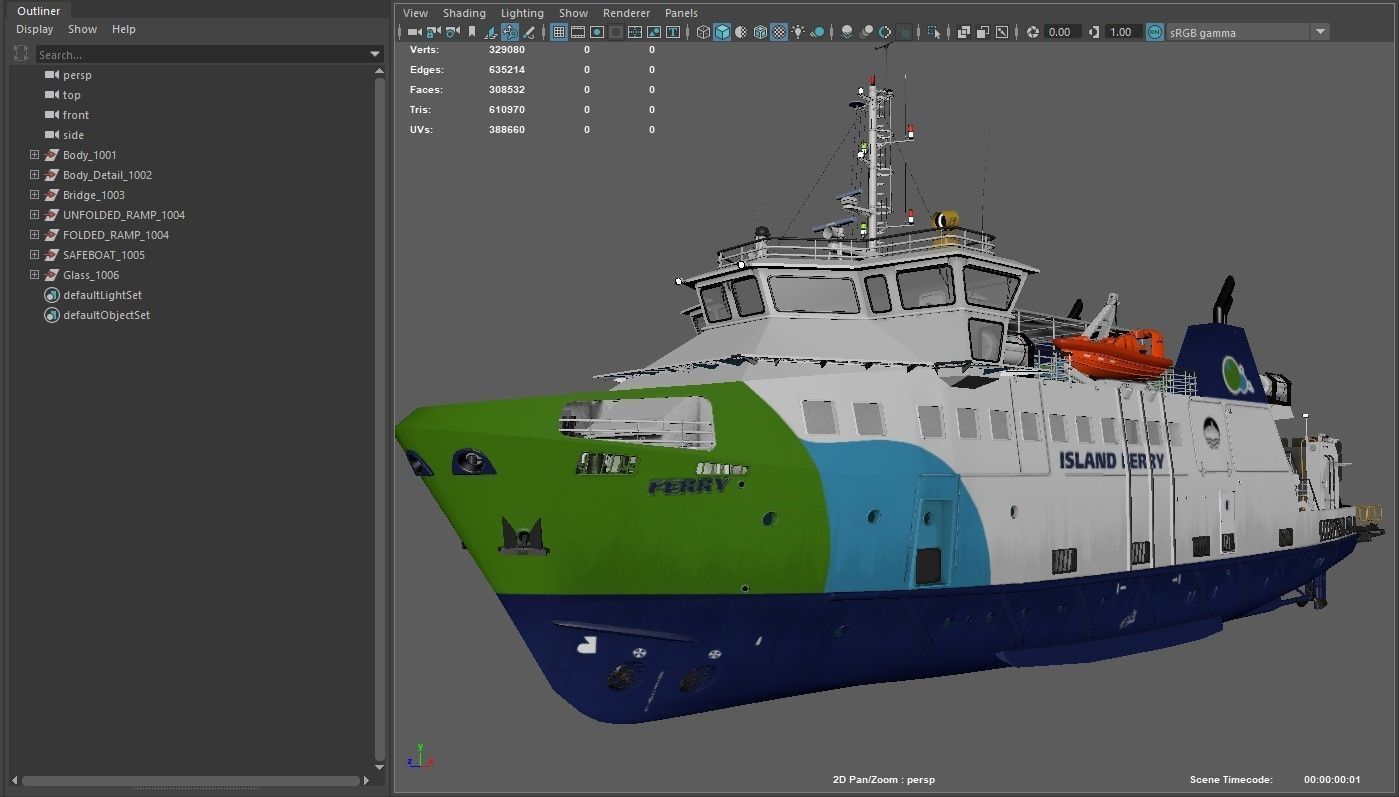 Ro-Pax Ferry  3D model_15