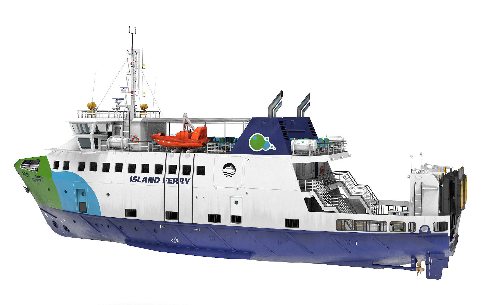 Ro-Pax Ferry  3D model_5