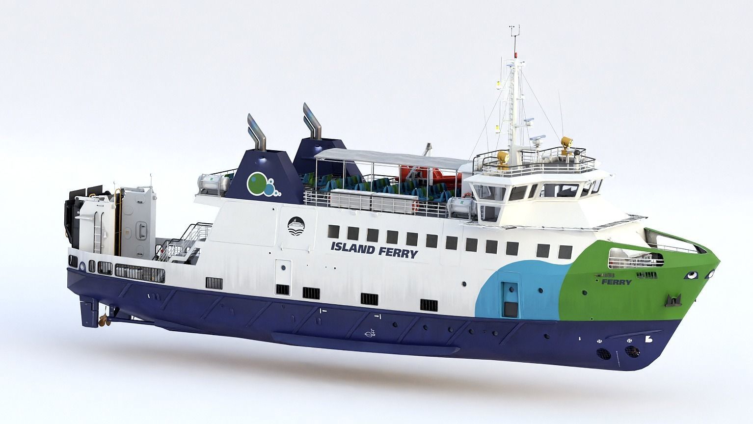 Ro-Pax Ferry  3D model_1