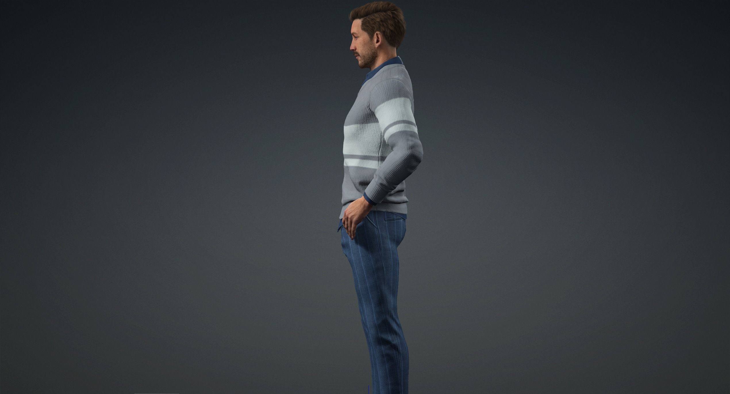 A stylish man 3D model_2
