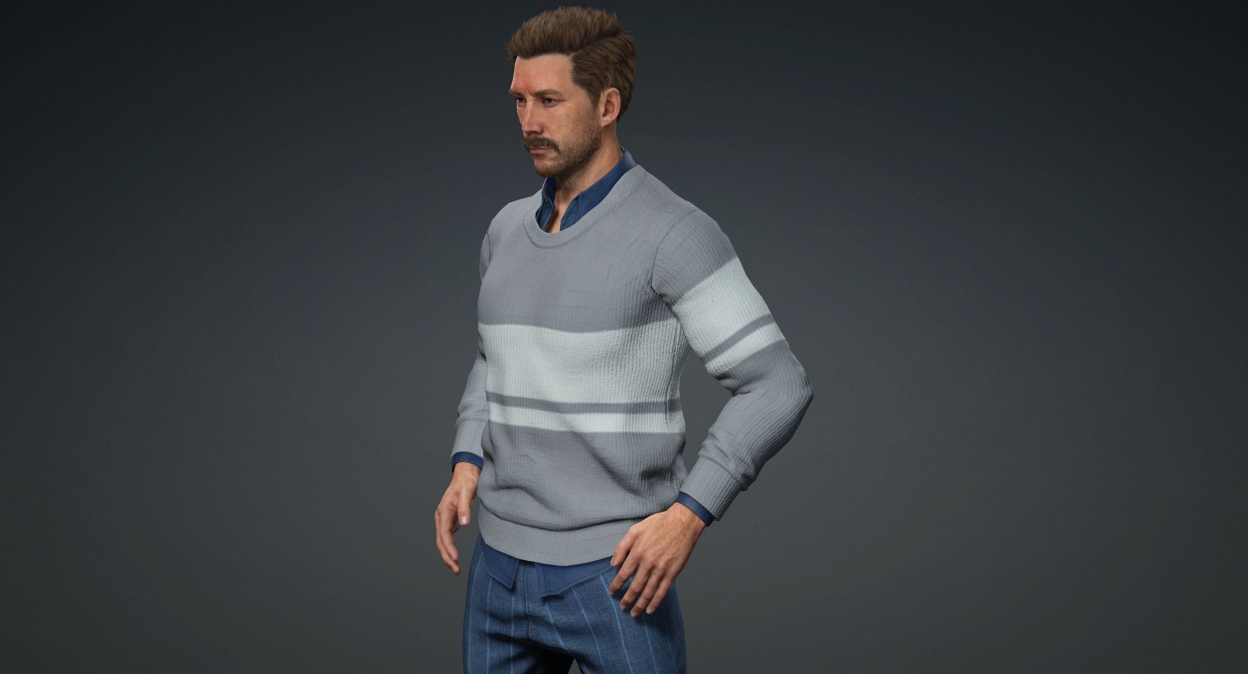 A stylish man 3D model_5