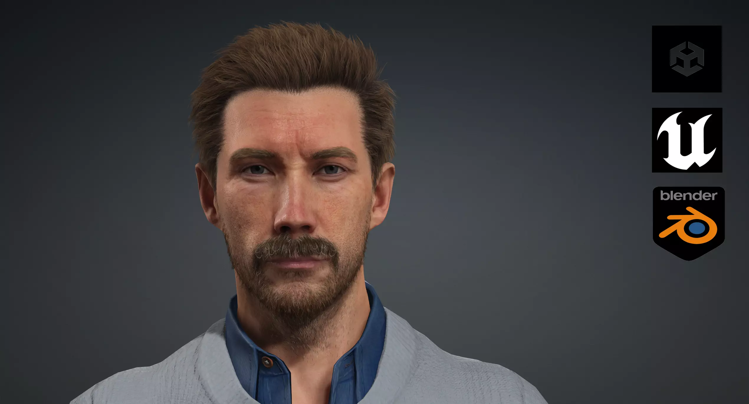 A stylish man 3D model_0