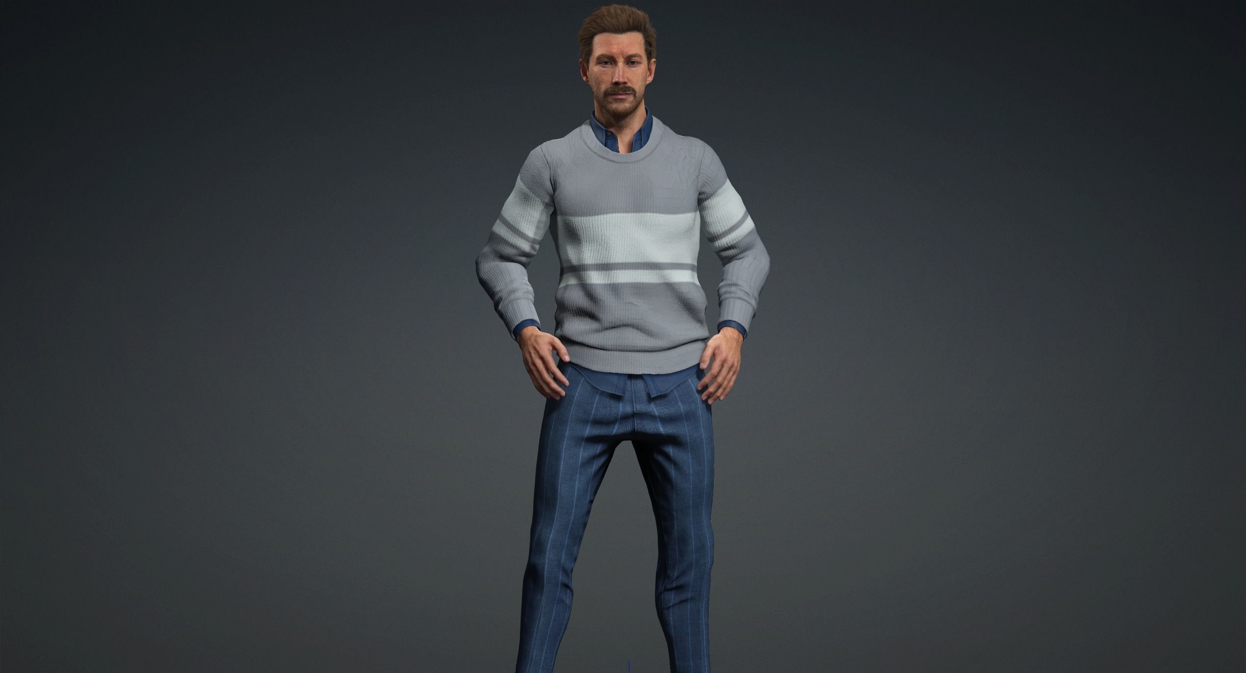 A stylish man 3D model_1