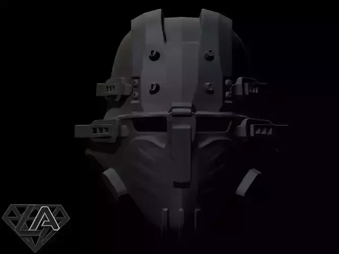 Wolfenstein black butcher custom helmet Free 3D print model Wolfenstein black butcher custom helmet Free 3D print model