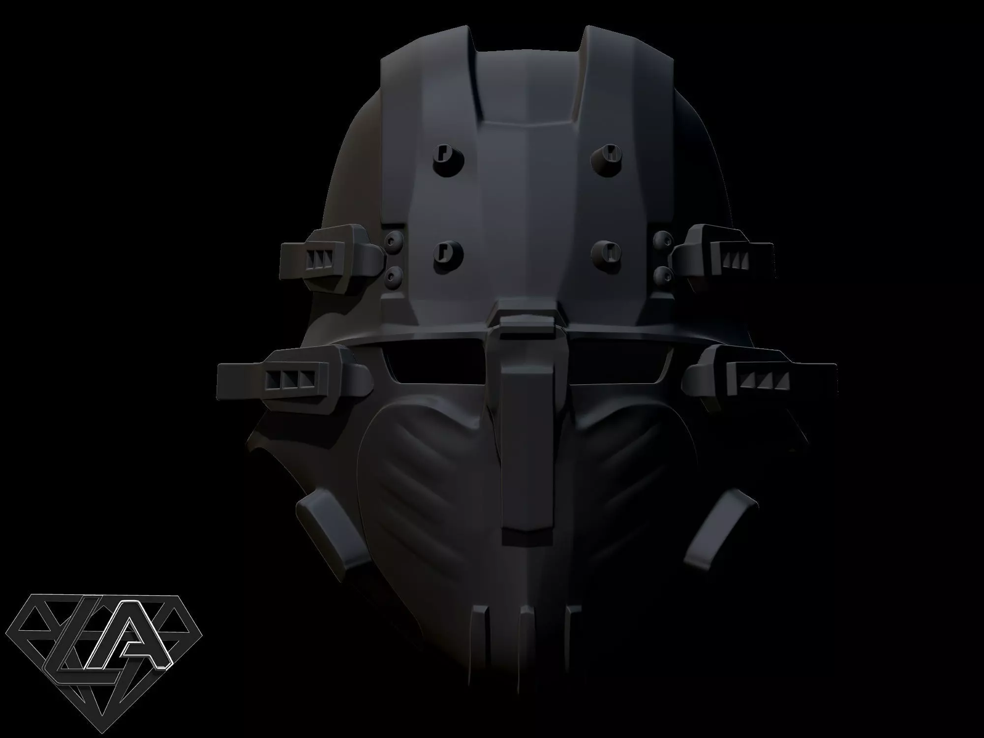 Wolfenstein black butcher custom helmet Free 3D print model_0