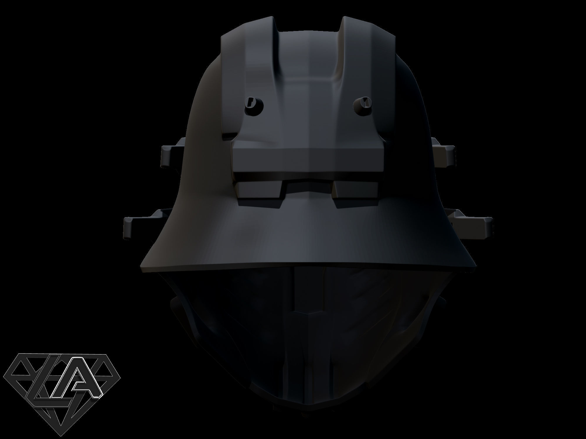 Wolfenstein black butcher custom helmet Free 3D print model_4